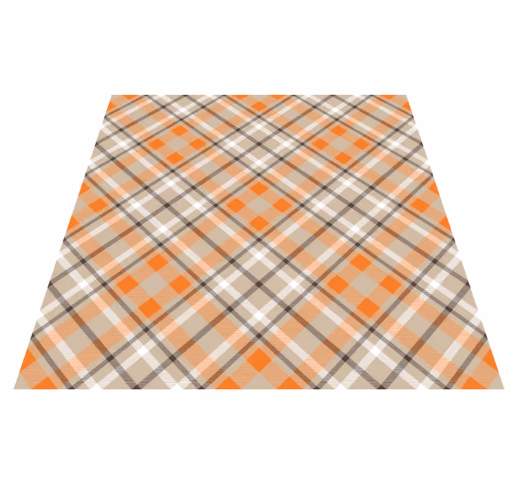 Plaid Pattern Style stripes vinyl rug - TenStickers