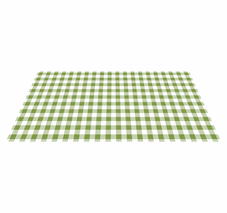 White and green patterned  rectangular rug - TenStickers