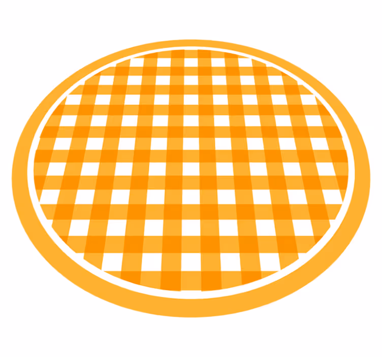 Textured vinyl rug with cozy checkered pattern - TenStickers