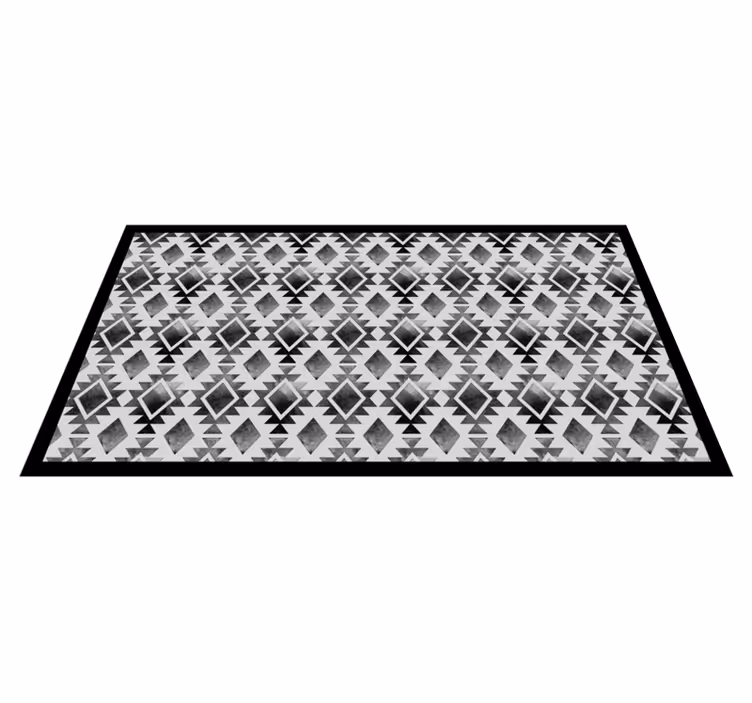 Geometric Pattern Style modern vinyl rug - TenStickers