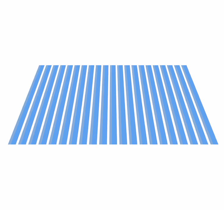 Blue and white design stripes vinyl rug - TenStickers