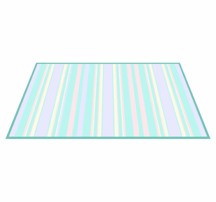 Pastel lines pattern stripes vinyl rug - TenStickers