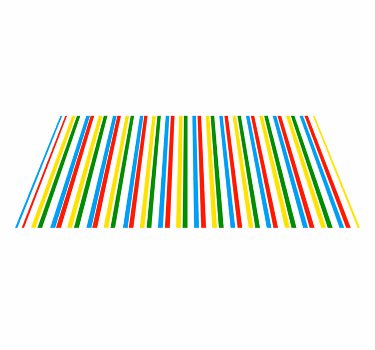 Colorful vertical pattern stripes vinyl rug - TenStickers