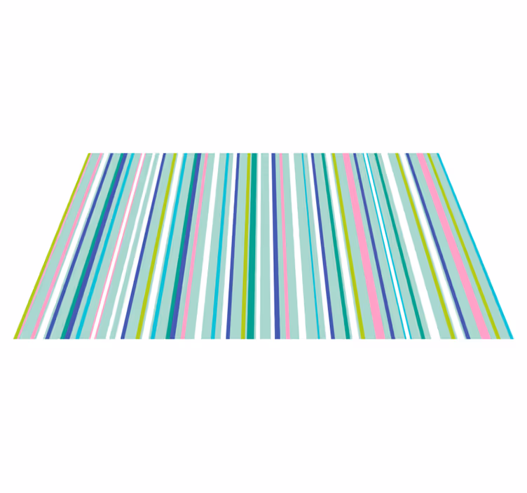Multicolored elegant patterns stripes vinyl rug - TenStickers