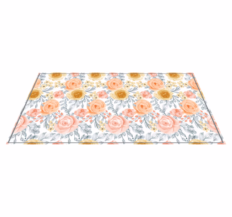 Blossom Emblem entrance hall vinyl rug - TenStickers