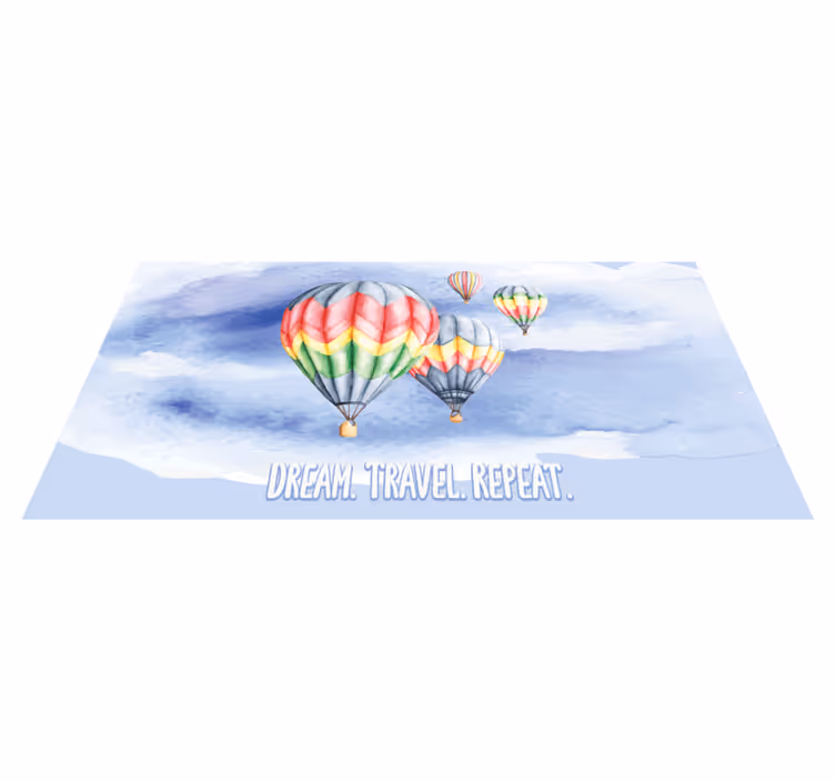 Wish journey recur minimalist vinyl rug - TenStickers