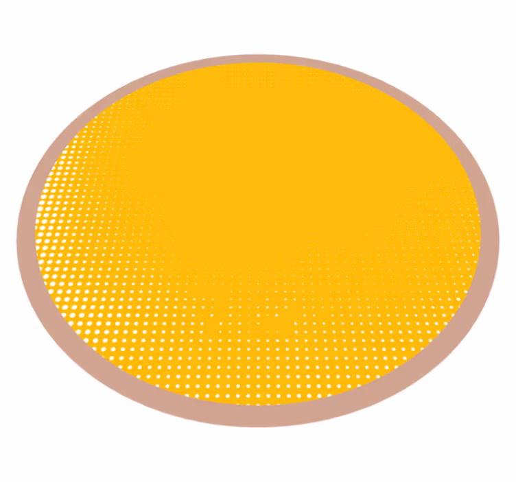 Sunny circular pattern yellow vinyl rug - TenStickers