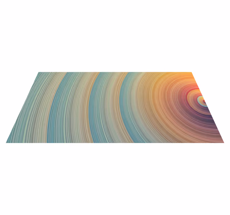 Spiral colour waves minimalist vinyl rug - TenStickers