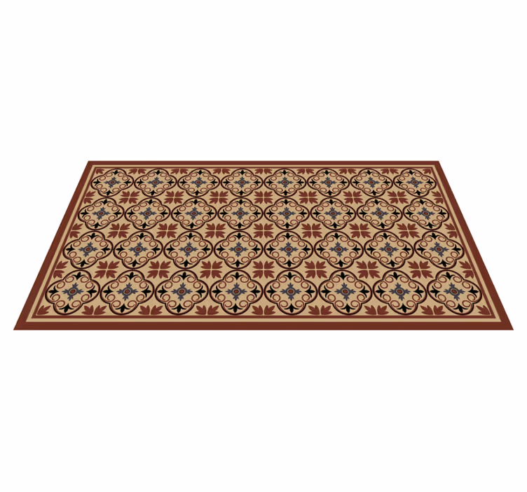 Hydraulic vintage cement pattern tile carpet - TenStickers
