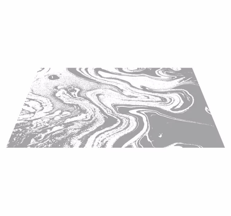 Elegant grey swirl marble vinyl rug - TenStickers