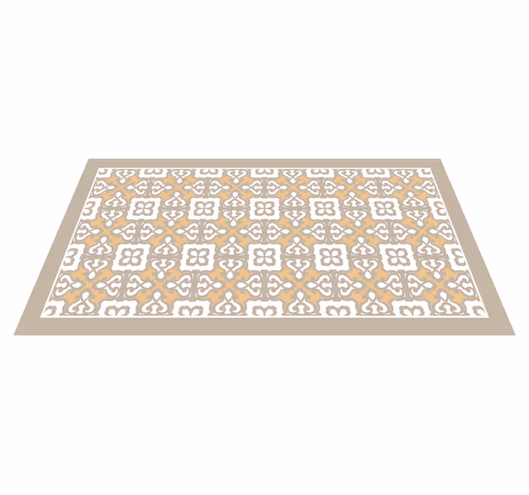 Mosaic vinyl rug with elegant patterned accents - TenStickers