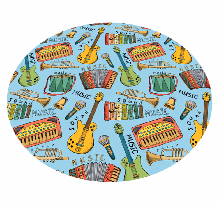 Vinyl rug for musical instrument lovers - TenStickers