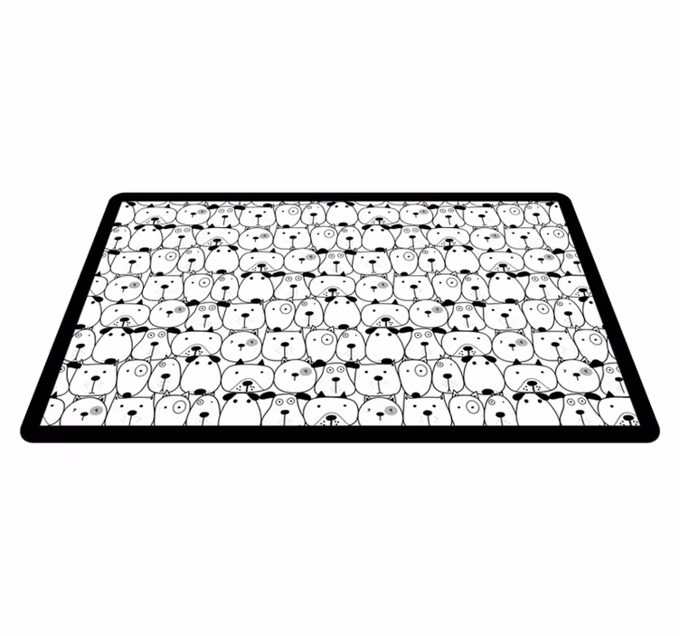 Amazing hand drawn dog pattern animal rug - TenStickers