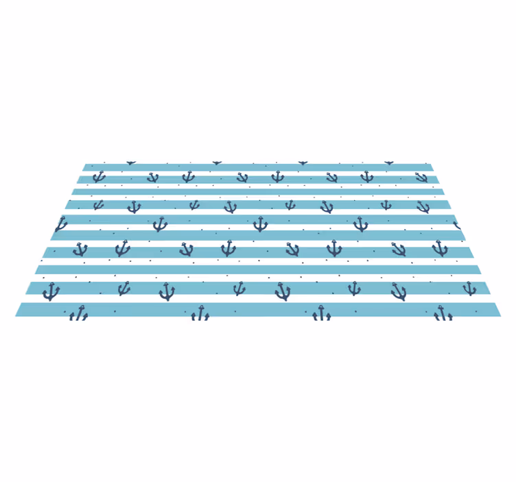 Vinyl rug with maritime anchor design - TenStickers