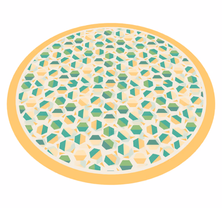 Geometric vinyl rug hexagonal design - TenStickers