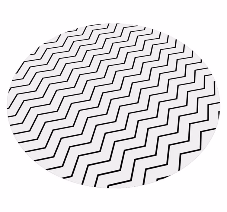 Geometric vinyl rug zigzag pattern - TenStickers