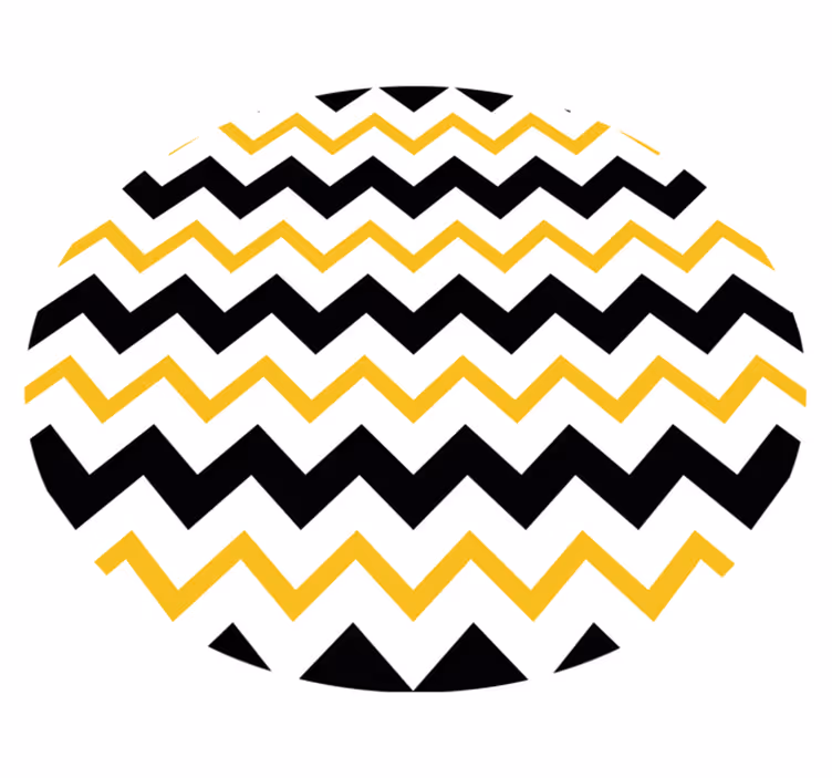 Cheerful Zigzag Pattern stripes vinyl rug - TenStickers
