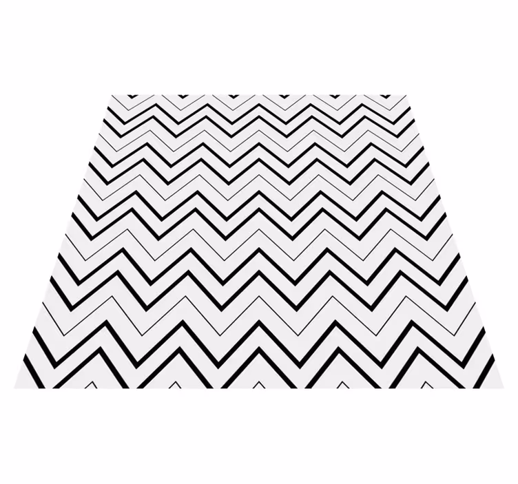 Minimalist vinyl rug in chevron pattern design - TenStickers