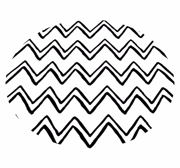 Minimalist vinyl rug with wavy abstract design - TenStickers