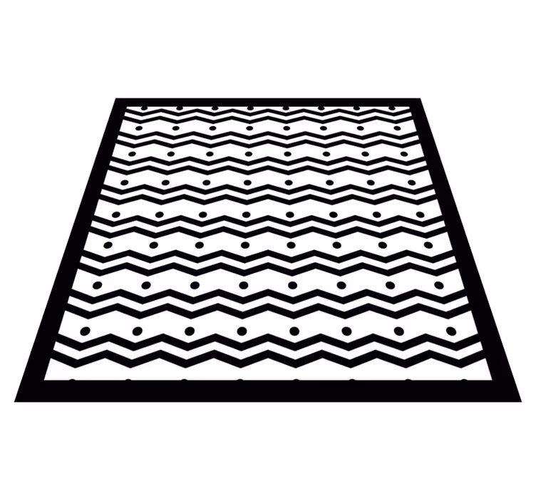 Zigzag concept stripes vinyl rug - TenStickers