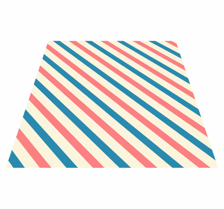 Stripes vinyl rug in abstract color diagonals - TenStickers