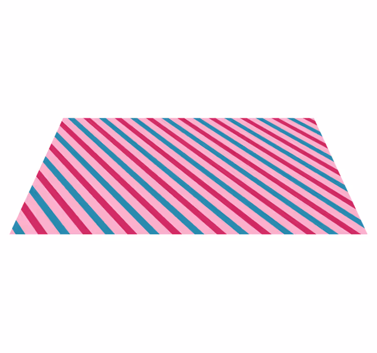 Vintage blue and pink pattern rectangular rug - TenStickers
