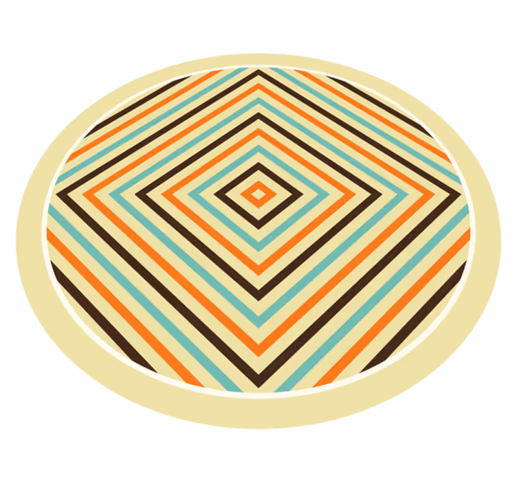 Lively Chevron Style stripes vinyl rug - TenStickers