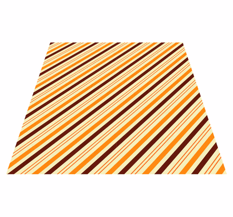 Stripes vinyl rug in vertical warm tones - TenStickers