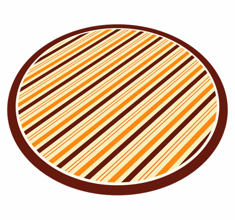 Warm shades stripes vinyl rug - TenStickers