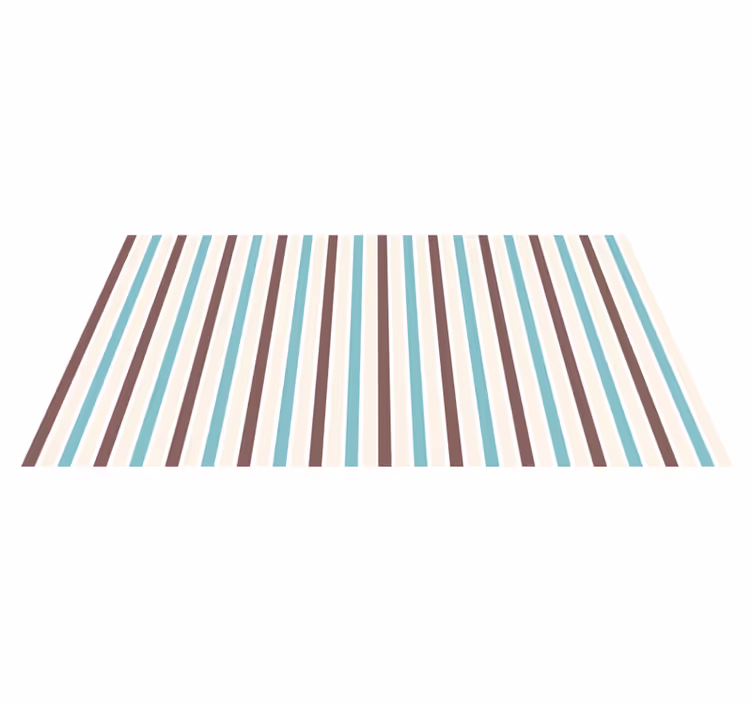 Stripes vinyl rug in contemporary blue design - TenStickers