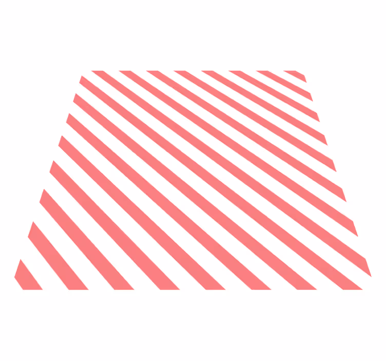 Pink and white pattern stripes vinyl rug - TenStickers
