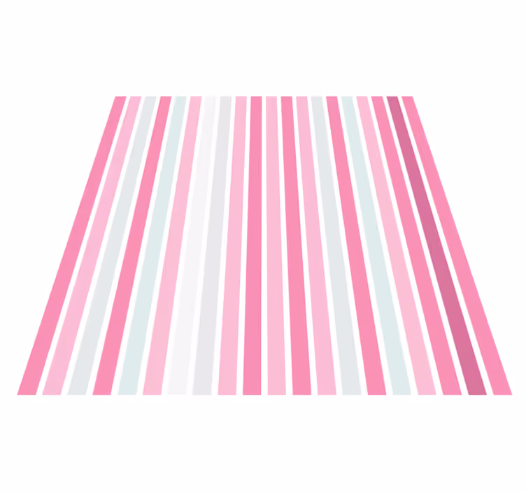 Pink Striped Sophistication stripes vinyl rug - TenStickers