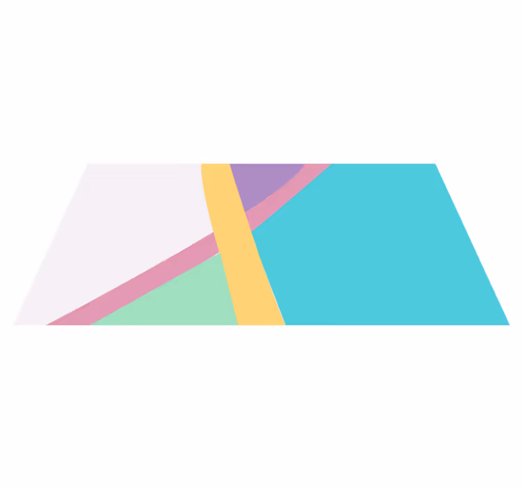 Textured vinyl rug in colorful geometric lines - TenStickers