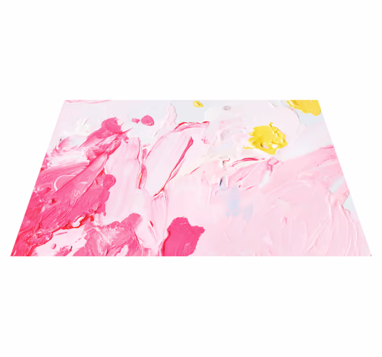 Teenager vinyl rug with pink abstract swirls - TenStickers