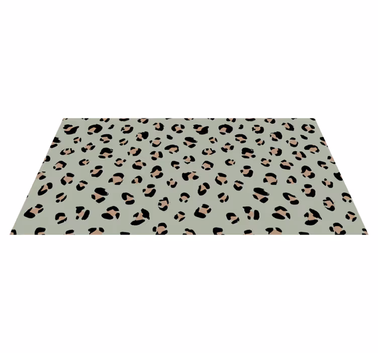 Animal print vinyl rug in leopard motif style - TenStickers