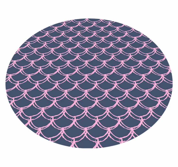 Bathroom vinyl rug with scallop shell pattern - TenStickers
