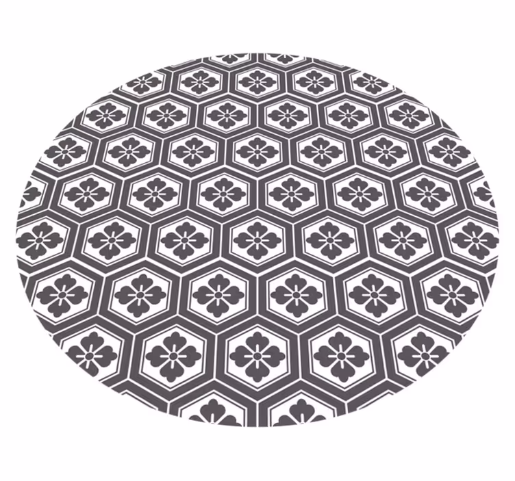 Traditional japanese pattern circular rug - TenStickers
