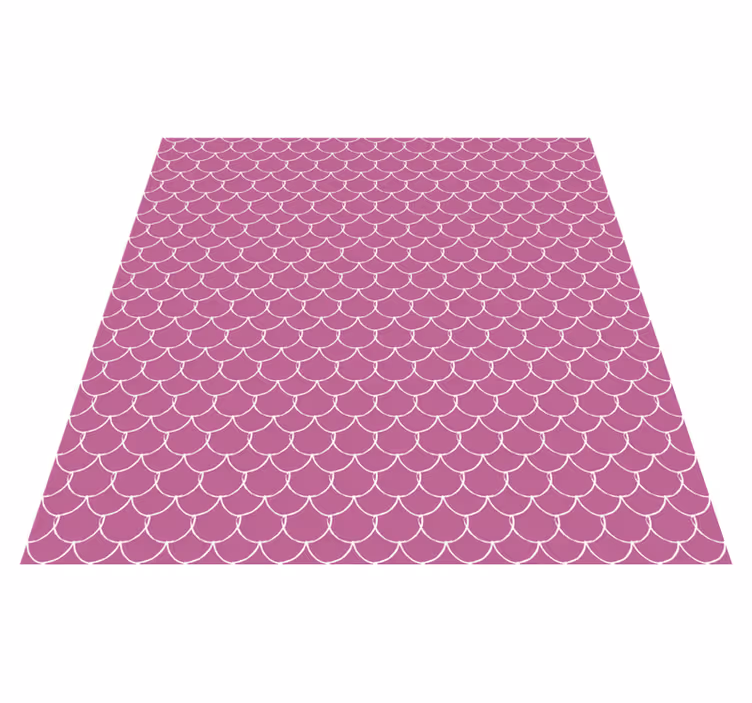 Pink mermaid scales animal print vinyl rug - TenStickers