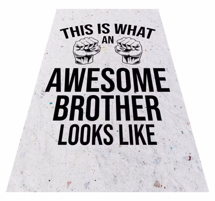 AWESOME BROTHER LOOKS custom vinyl rug - TenStickers
