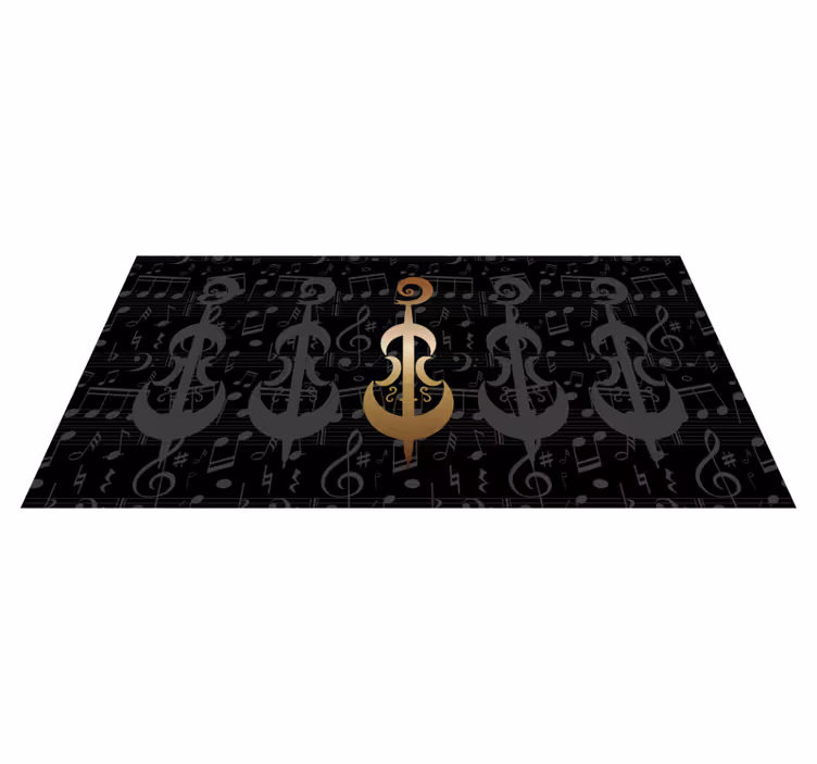 Musical Note Patterns event vinyl rug - TenStickers
