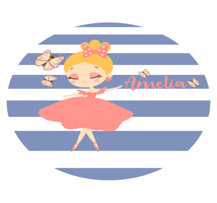 Ballet Fairy Customization custom vinyl rug - TenStickers