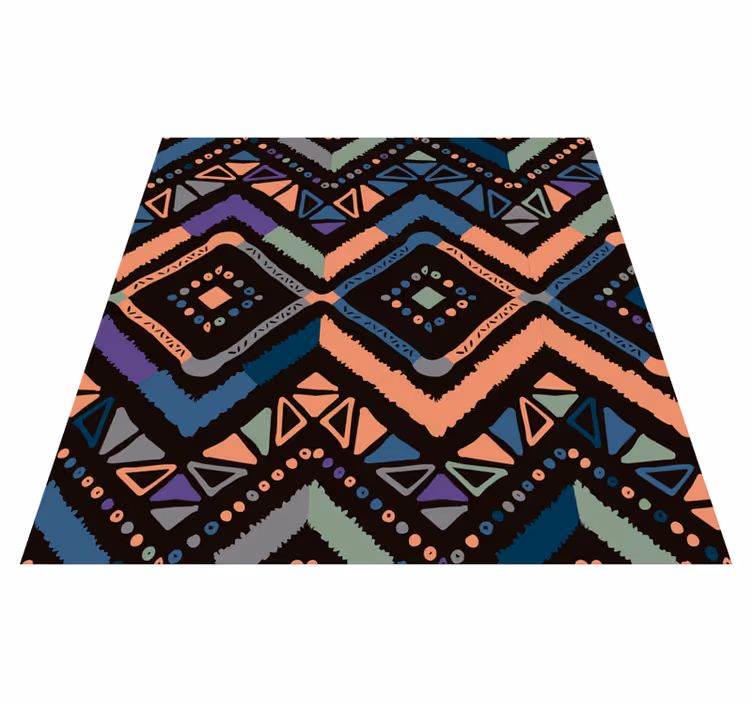 Geometric Color Sections nordic vinyl rug - TenStickers
