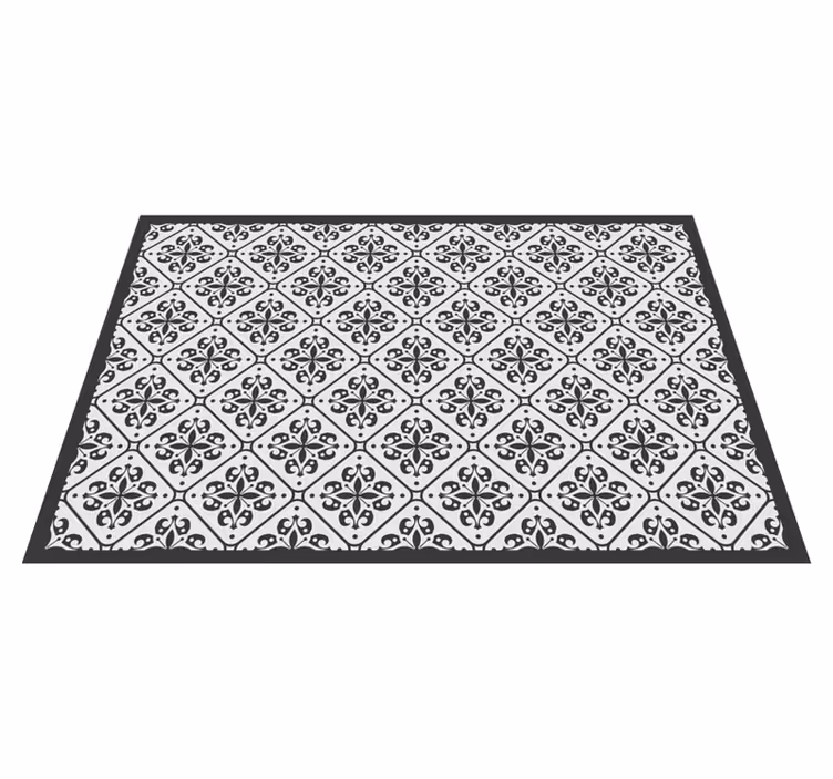 Single colour motif mosaic vinyl rug - TenStickers