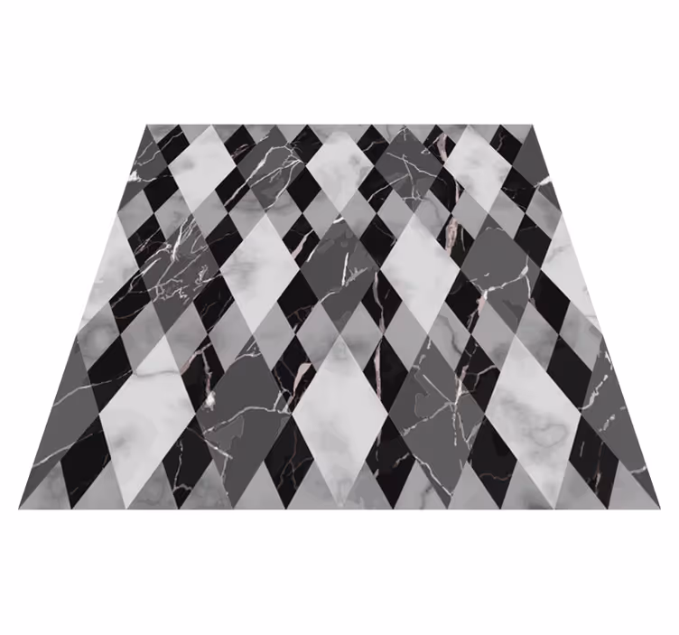 Marble vinyl rug with diamond marble design - TenStickers