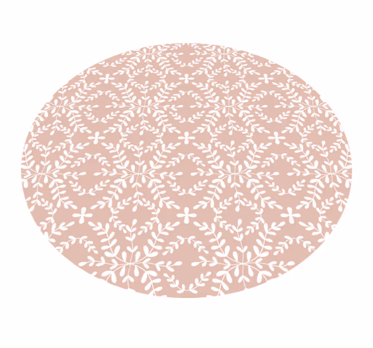 Delicate Bloom Composition flower vinyl rug - TenStickers