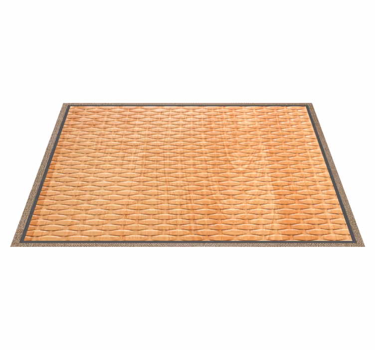 Woven Basket Weave hallway vinyl rug - TenStickers