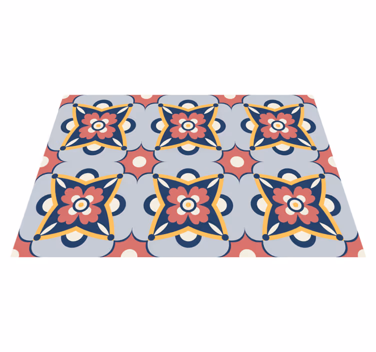 Southern colorful pattern design tile carpet - TenStickers