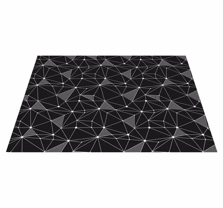 Geometric vinyl rug with striking patterns - TenStickers
