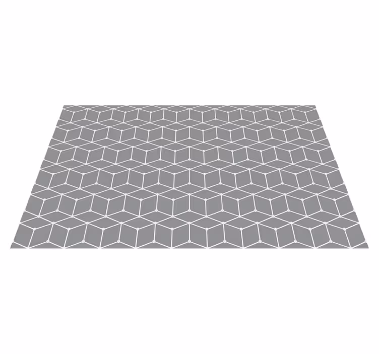 Gray elegant pattern geometric vinyl rug - TenStickers