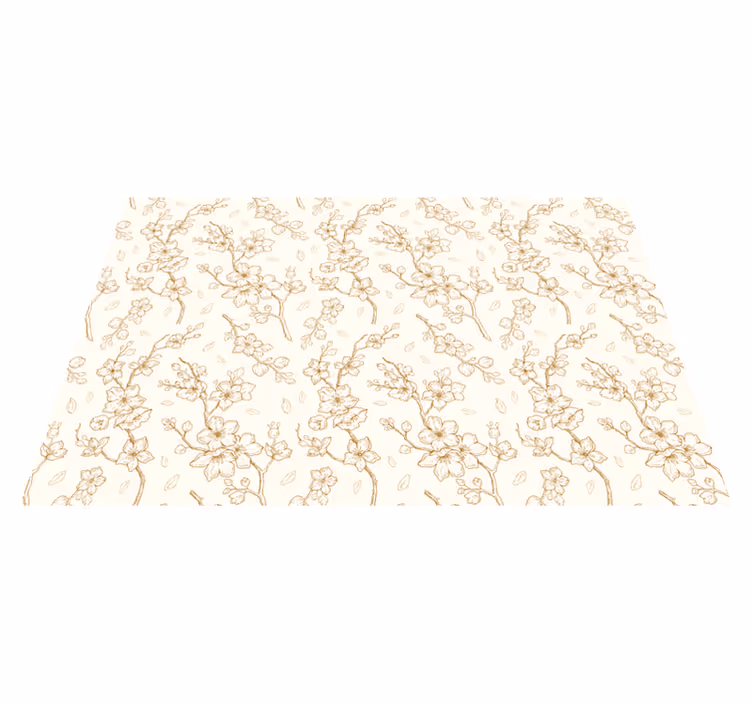 Blossom Branch Pattern flower vinyl rug - TenStickers